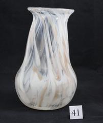 Vase #41 - Light Brown & White 202//240